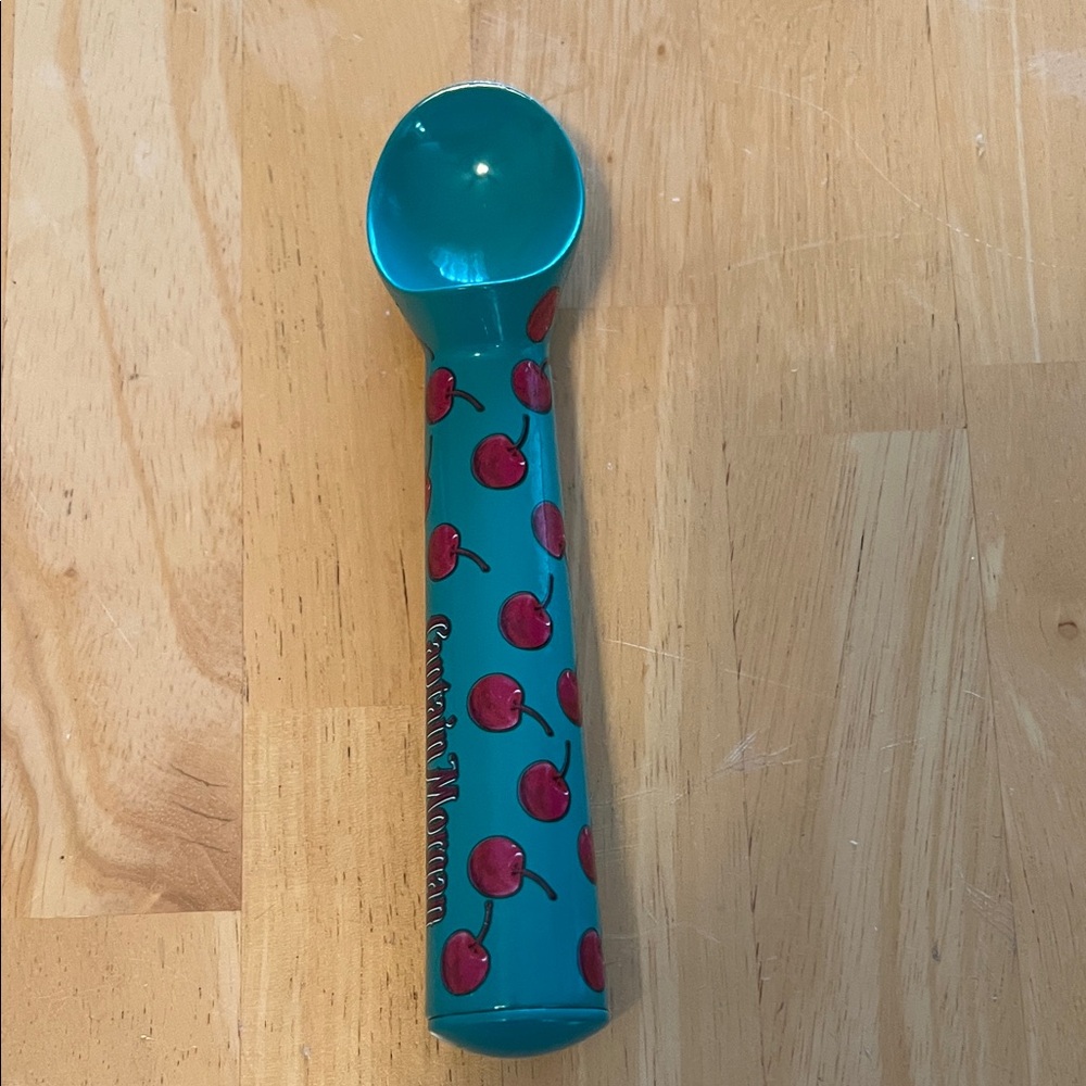 Captain Morgan Teal Ice Cream Scoop with Cherry Design